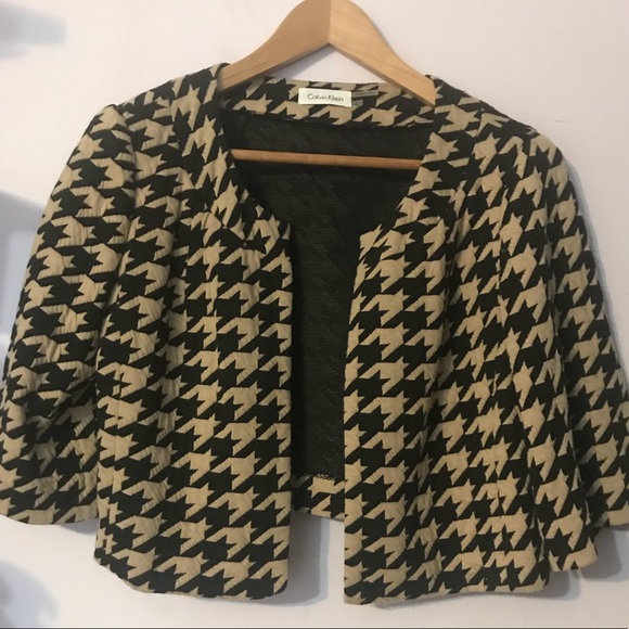 Calvin Klein houndstooth cape - Picture 1 of 3